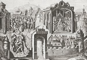 Elezione immaginaria di San Pietro come Papa, 1878 da English School